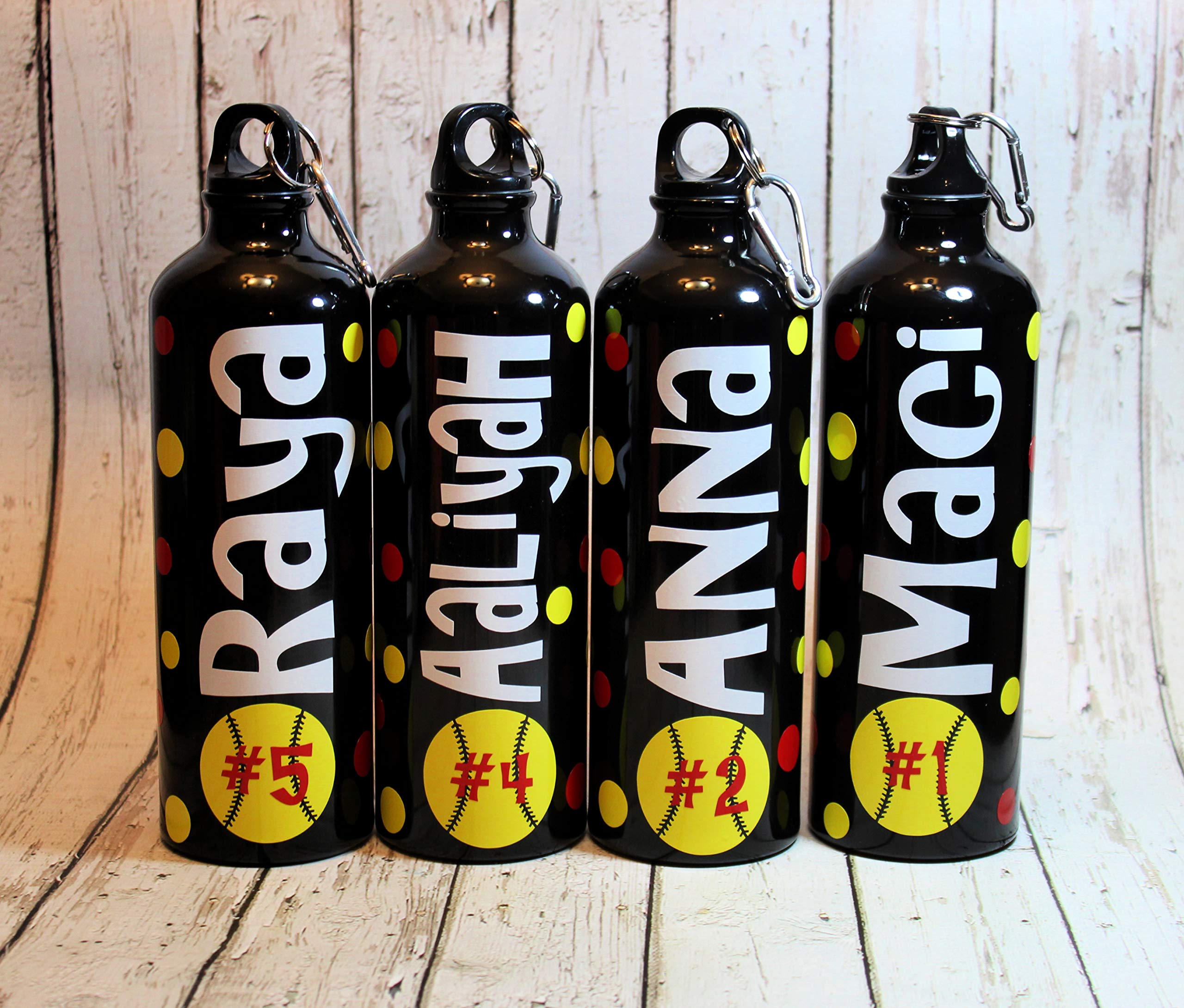 Custom Engraved Softball & Baseball Aluminum Water Bottle - Personalized Sports Gift for Players & Fans - Perfect for Games, Practice & Outdoor Activities