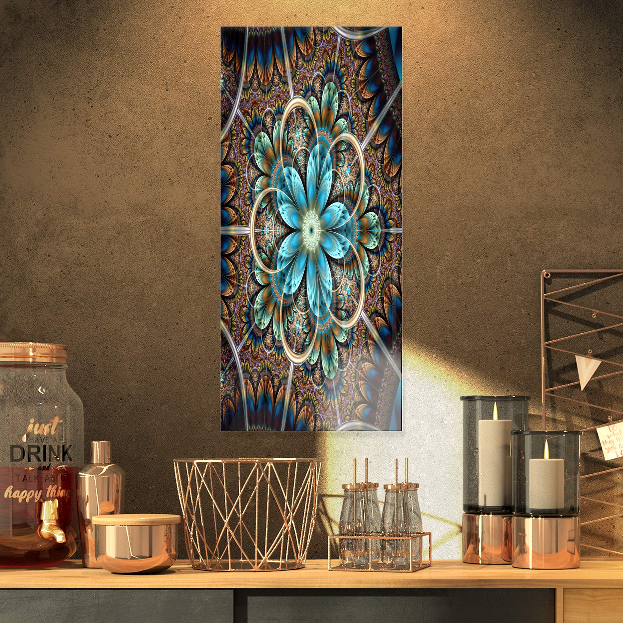 DesignArt Garden Near The House - Landscape Metal Wall Art Decor for Outdoor & Indoor Use - Perfect for Patio, Living Room, Bedroom, and Office Decor