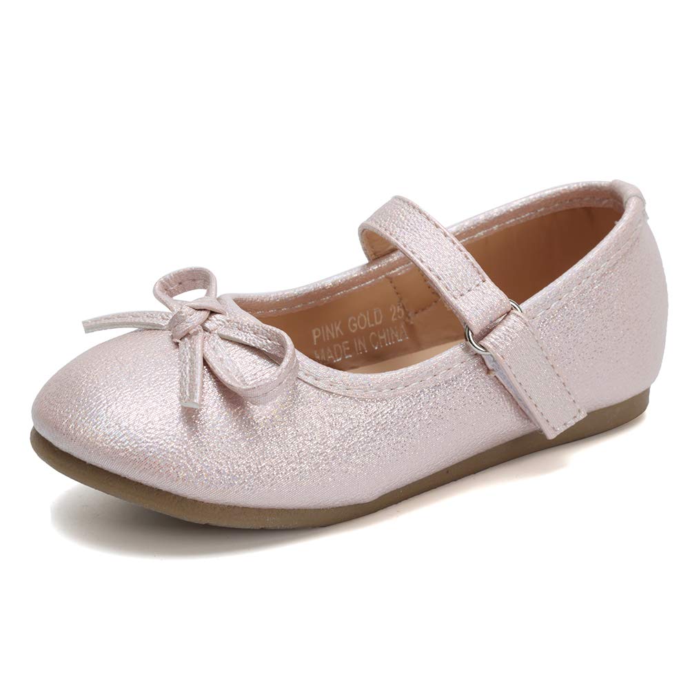 Toddler Girls Ballerina Flats - Mary Jane Dress Shoes for Baby & Kids | Perfect for Weddings, Parties & Special Occasions