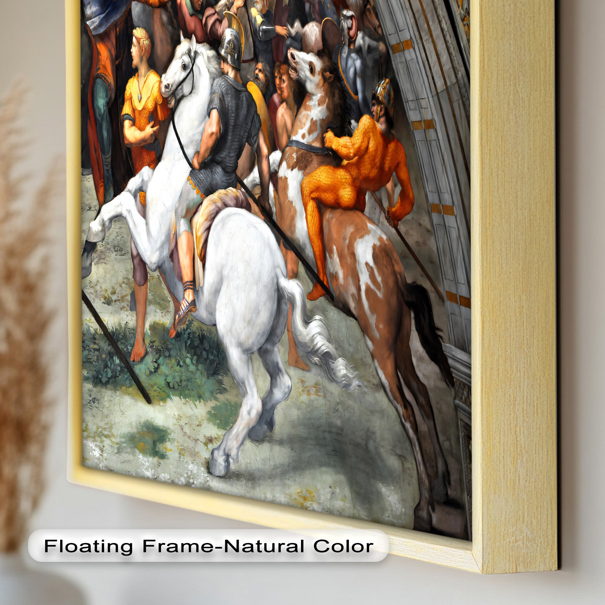Clash of Warriors - Rococo Style Oil Painting for Home Decor, Living Room Wall Art, and Medieval Battle Scene Artwork