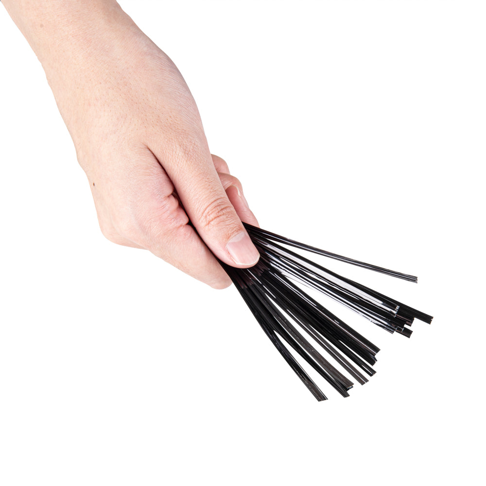 Bag Tek Black Metallic Twist Ties - 500 Count Box | Reusable Cable Ties for Food Storage, Gift Wrapping & Organization | Secure Sealing Solution for Bags, Bundles & Packaging