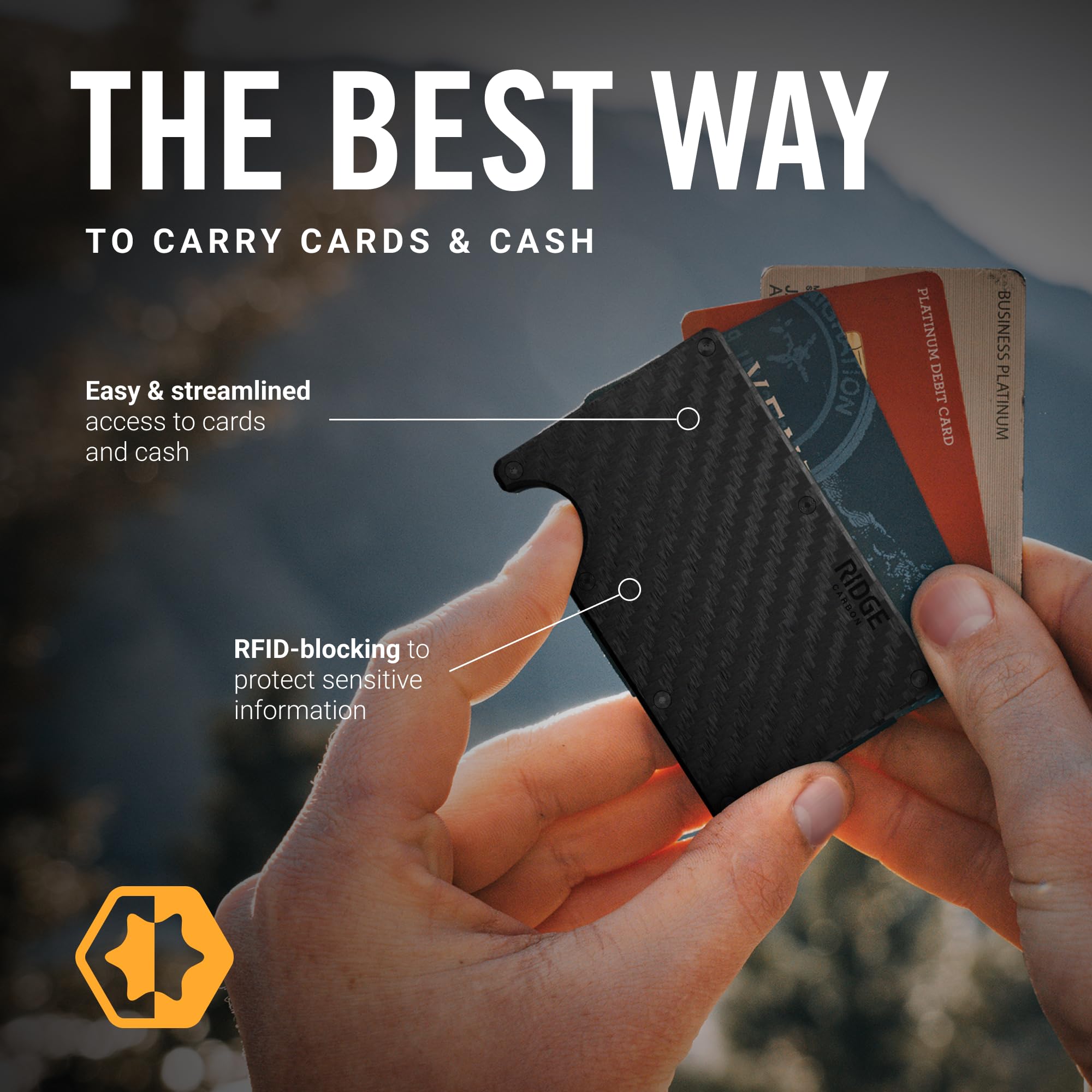 Slim RFID Blocking Carbon Fiber Wallet for Men - Minimalist Front Pocket Wallet & Card Holder - Perfect for Travel, Business, and Everyday Carry