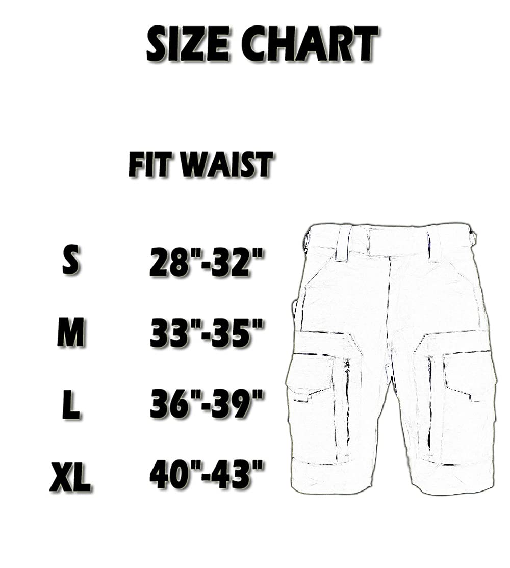 Men's Tactical Cargo Shorts - Military EDC Hiking Outdoor Shorts with Multiple Pockets | Camouflage Design for Camping, Hunting & Adventure Activities