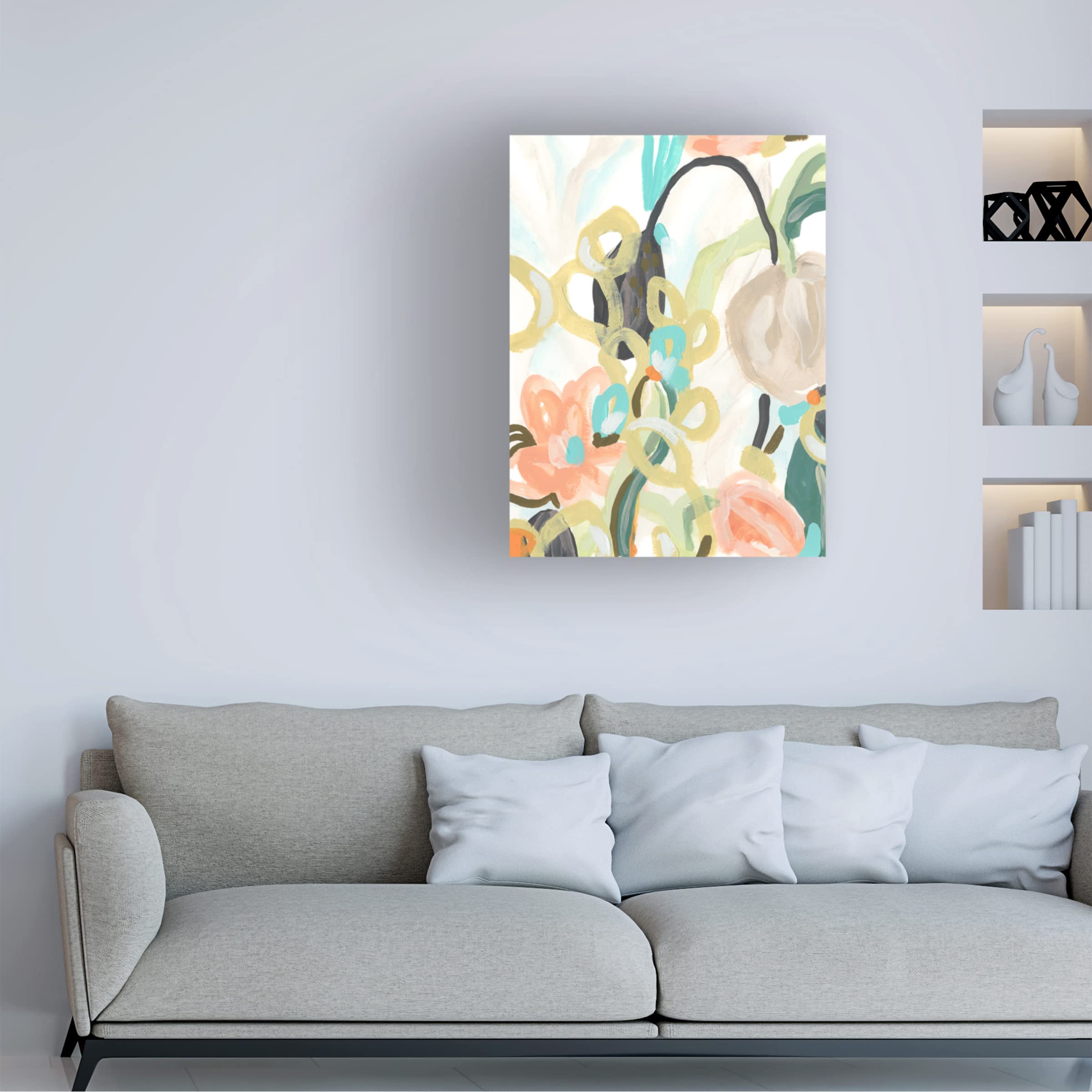 Trademark Fine Art 'Tropical Jest II' Canvas Wall Art by June Erica Vess - Vibrant Tropical Painting for Living Room, Bedroom & Office Decor