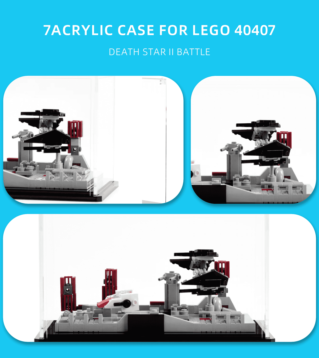 Lego Death Star II Battle 40407 Display Case - Premium Acrylic Showcase for Star Wars Collectibles | Perfect for Home Decoration & Gift Giving
