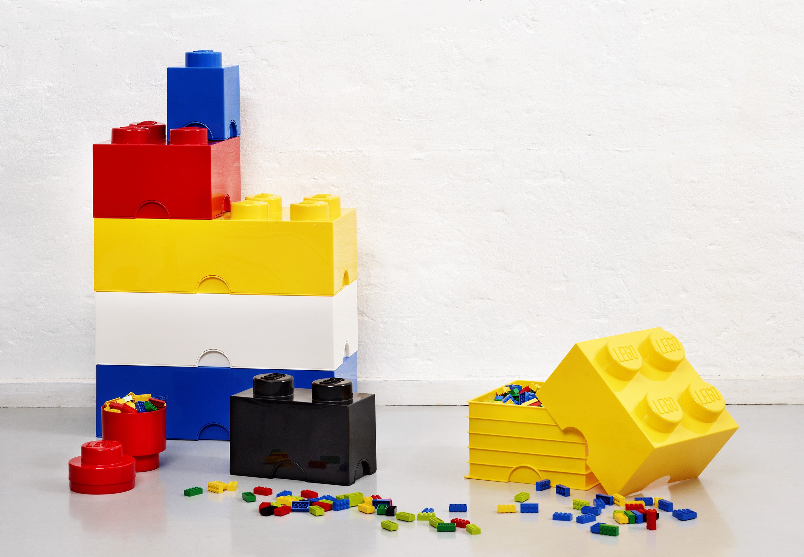 LEGO Brick Storage Box - Stackable Toy Organizer for Kids Room | Light Royal Blue Building Block Container (9.84x9.84x7.09in) | Perfect for LEGO Toy Storage, Playroom Organization & Kids Bedroom Decor