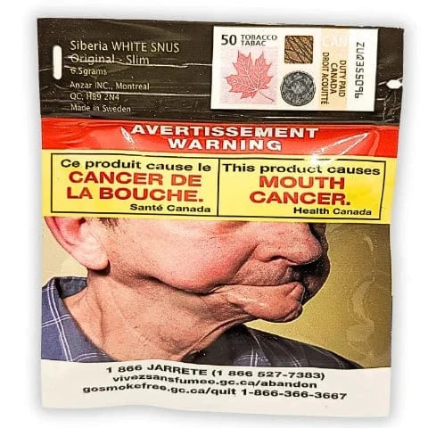 Original Siberia White SNUS Slim Pouch - 11mg Nicotine Strength | Fresh Mint Flavor for Discreet & Convenient Use at Work, Travel or Social Events