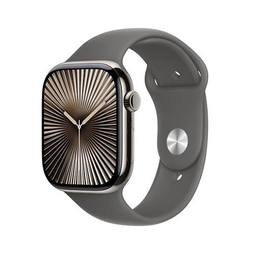 Natural Titanium Case with Stone Grey Sport Band
