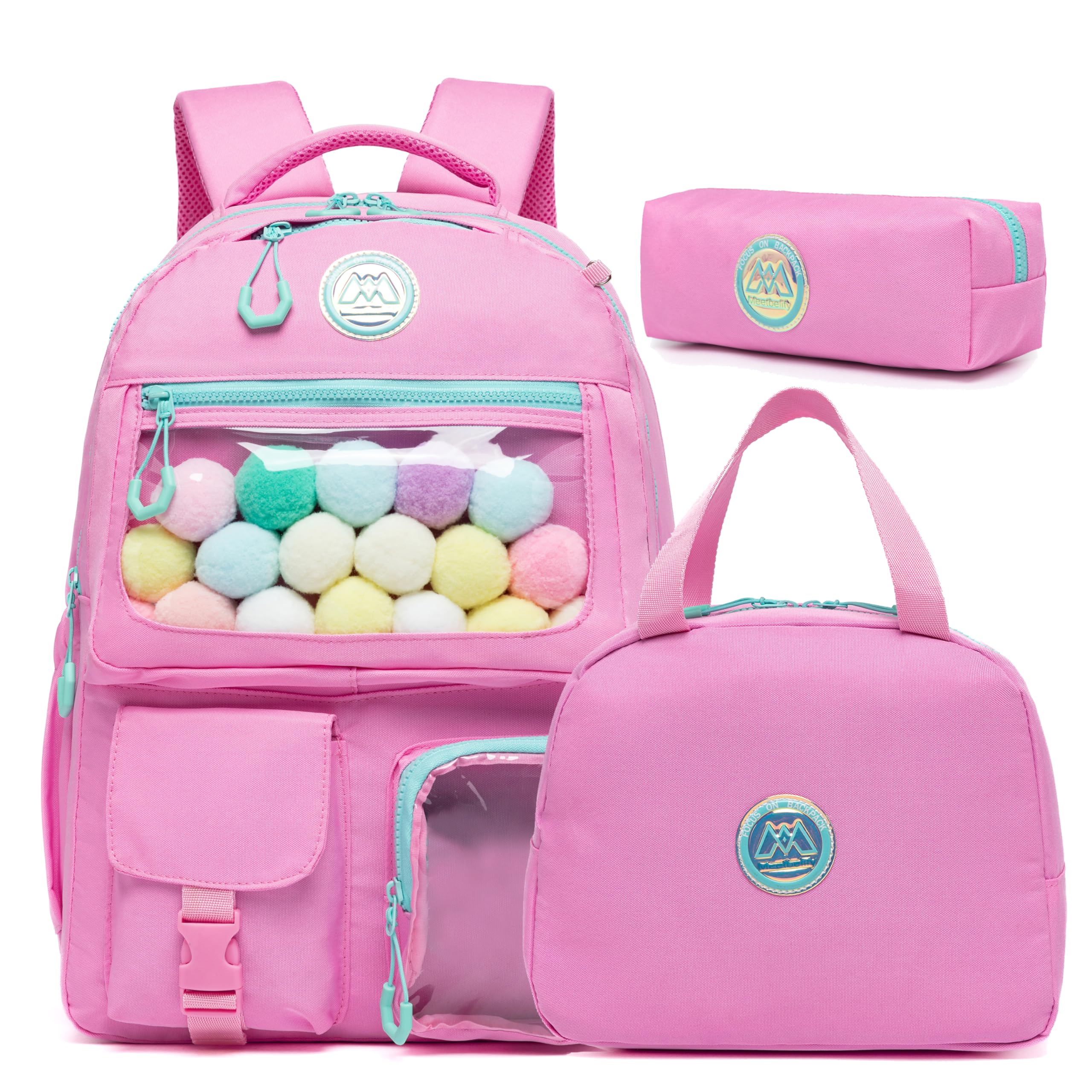 Stylish Aesthetic Backpack for Girls - Cute School Backpack with Lunch Box Compartment | Perfect for School, Travel & Daily Use