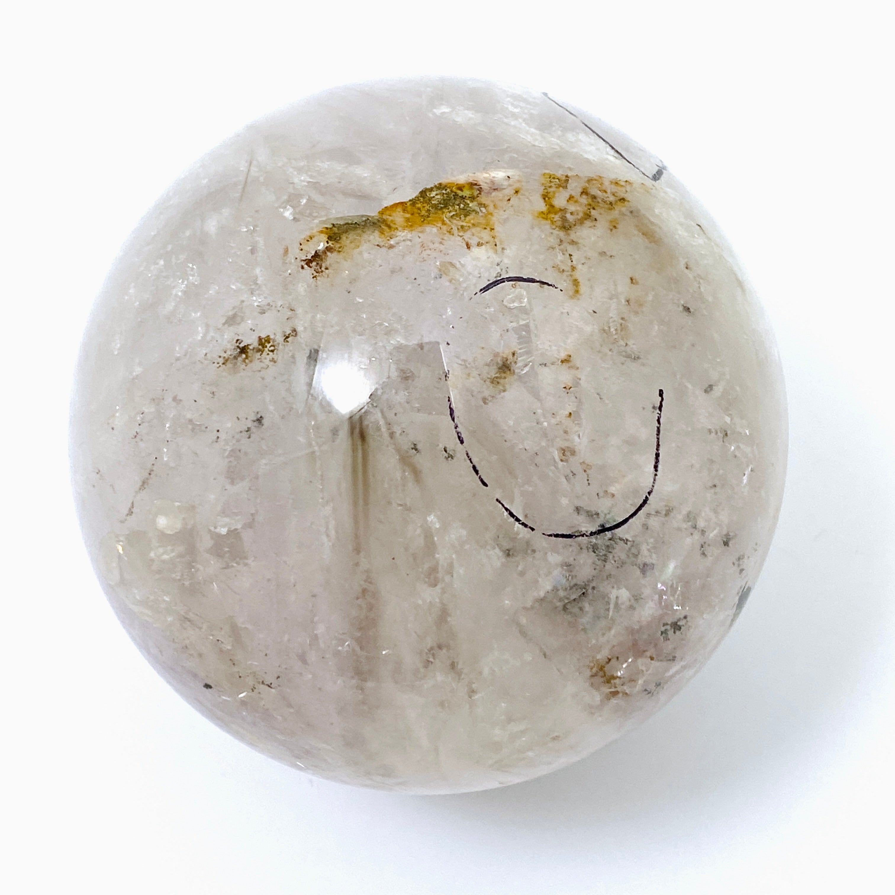Enhydro Quartz Sphere EQS 02 - Natural Crystal Healing Stone for Meditation, Energy Work & Home Decor