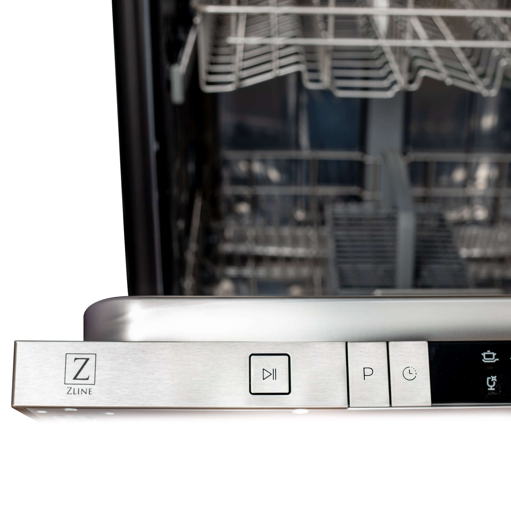 ZLINE 24 Inch Built-In Dishwasher - Black Stainless Steel, Top Control, Quiet 52dBa, Modern Handle - Perfect for Small Kitchens & Apartments
