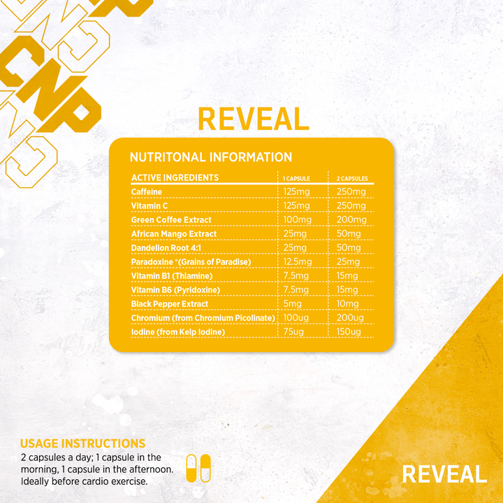 CNP Professional Pro Reveal Weight Management & Weight Loss Supplement - 60 Capsules for Metabolism Support & Fat Burning | Ideal for Fitness Enthusiasts & Healthy Lifestyle