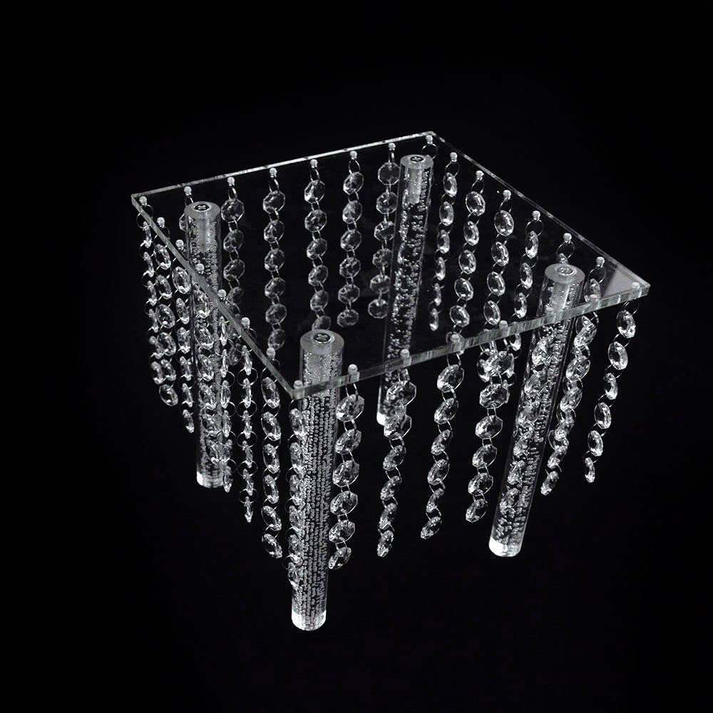 3-Tier Acrylic Cake Stand with Crystal Beads - Clear Cupcake Tower Dessert Display Platter for Birthday, Wedding & Party Decor - Perfect for Dessert Tables, Buffet Displays & Event Centerpieces