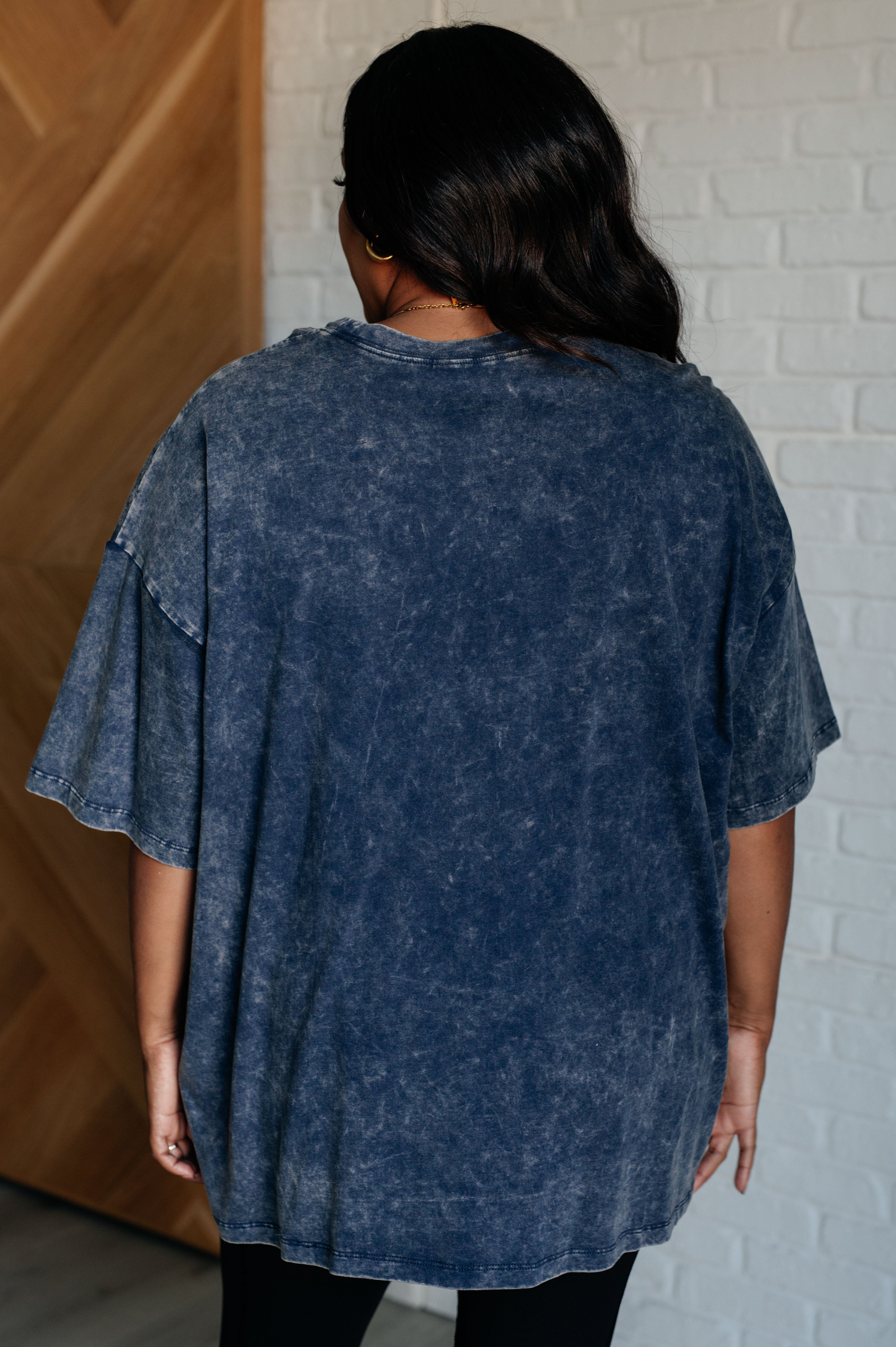 Don't Mind Me Mineral Wash Drop Shoulder T-Shirt in Blackberry - Soft Vintage Washed Cotton Tee for Women | Casual Streetwear, Layering Essential, Everyday Comfort