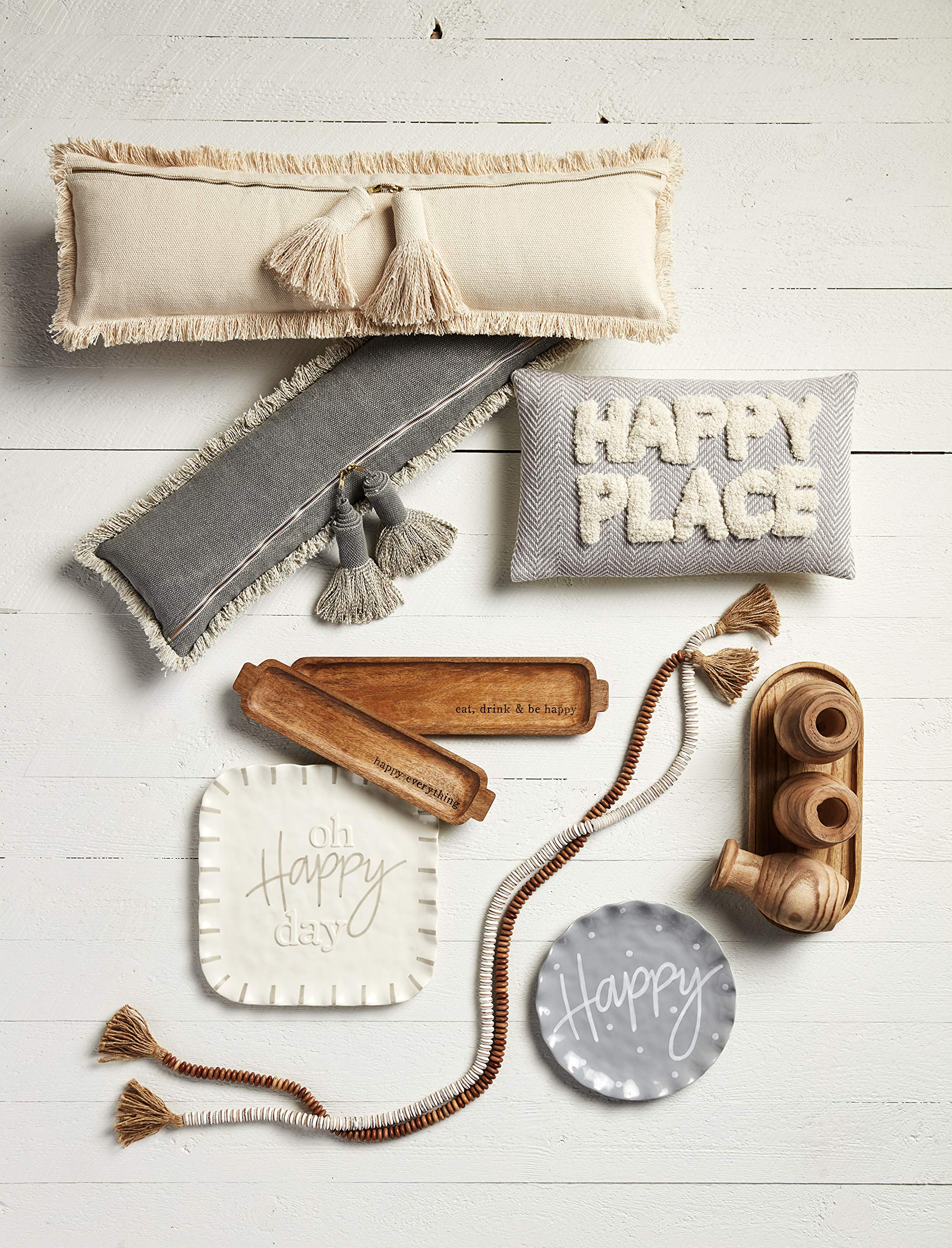 Happy Ruffle Tray Set - Elegant Serving for Parties & Home Decor