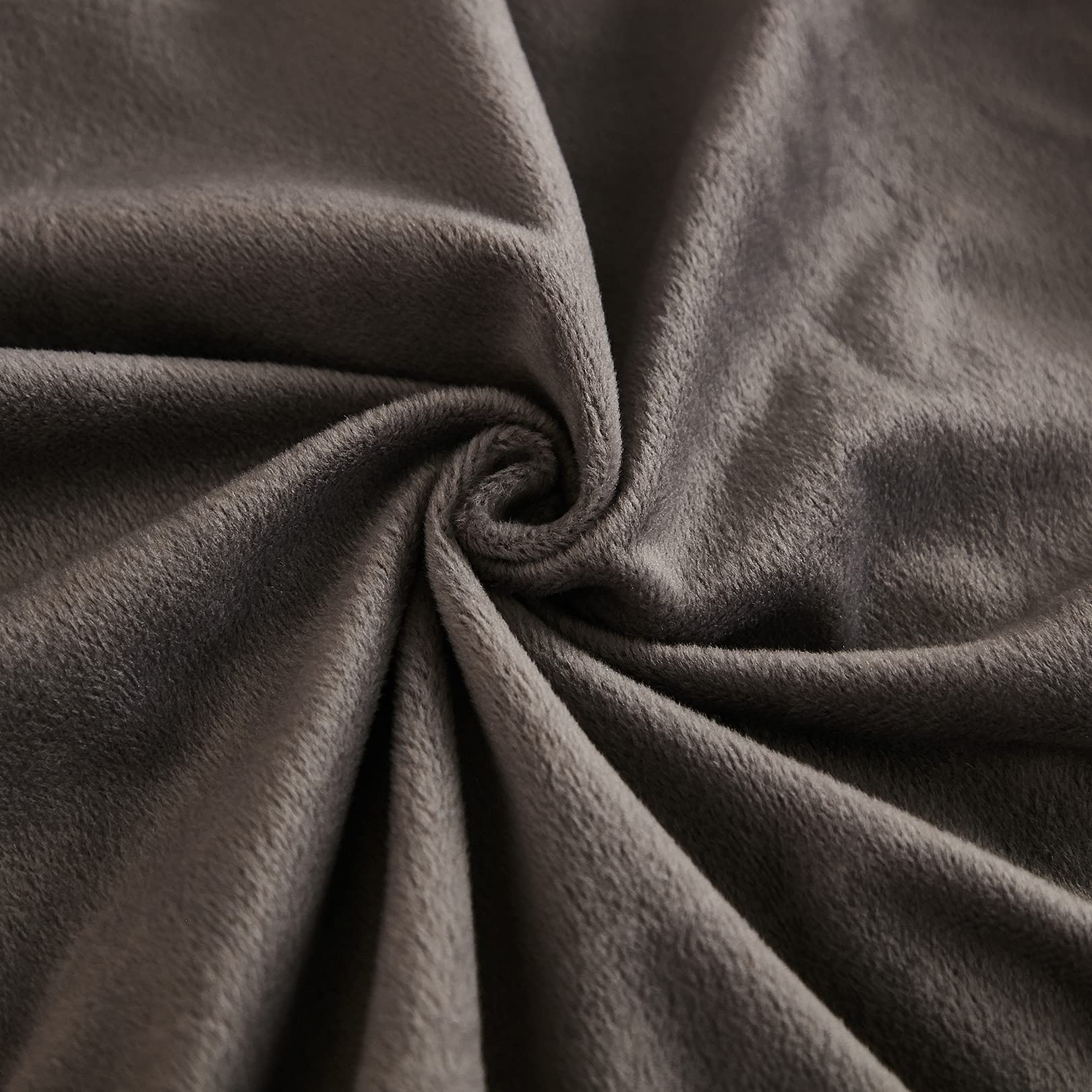 Fluffy Faux Fur Pillow Covers Set of 2 - Ombre Shaggy Plush Mink Velvet Decorative Throw Pillow Cases with Zipper Closure, 20x36 Inches, Dark Grey - Perfect for Sofa, Bed, Couch & Home Decor
