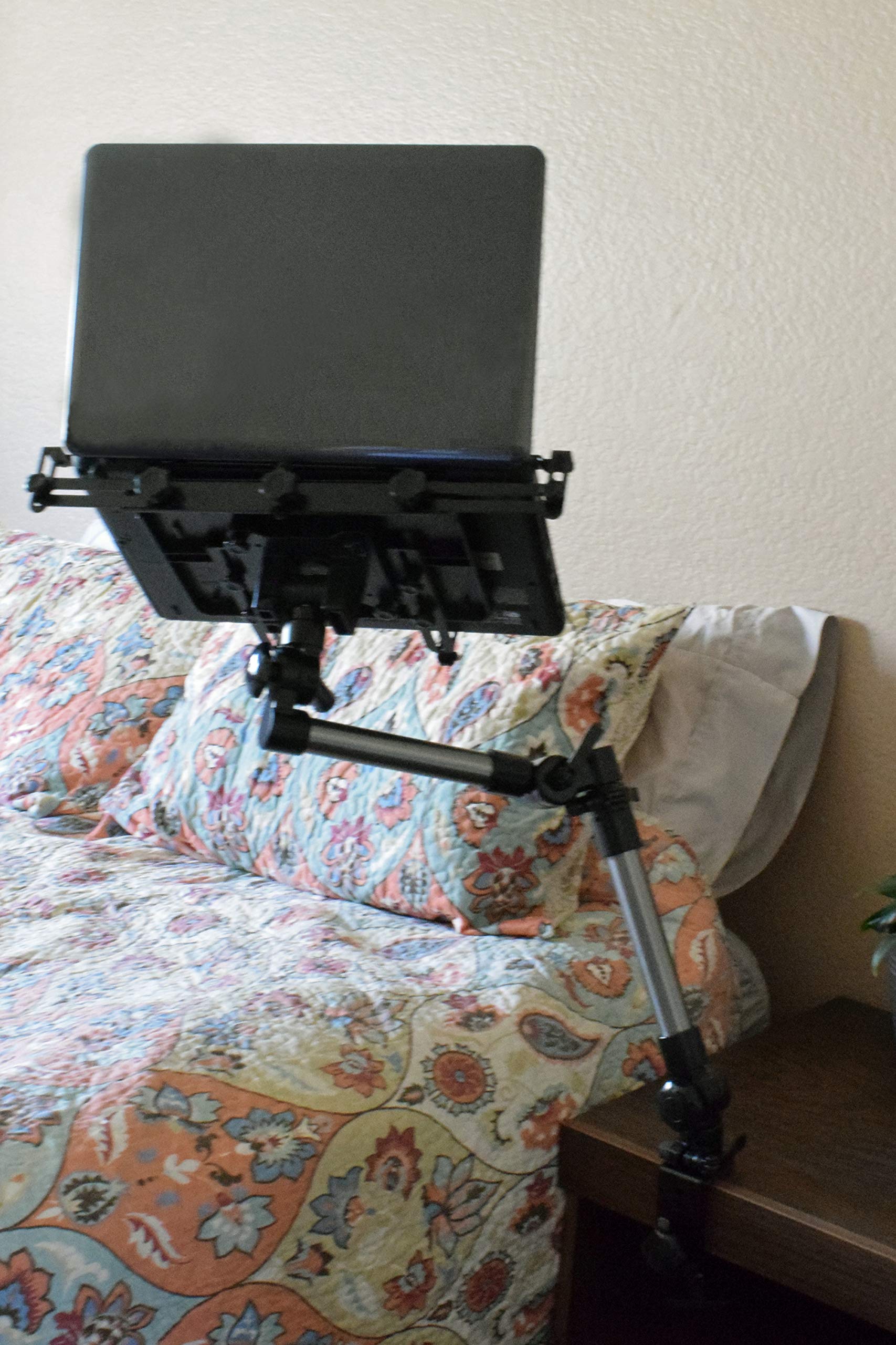 Mobotron MS-526 Heavy-Duty Car Tablet & Laptop Mount Holder Stand with C-Clamp - Secure Adjustable Vehicle Mount for iPad, MacBook, Surface Pro - Perfect for Rideshare, Delivery Drivers & Road Trips