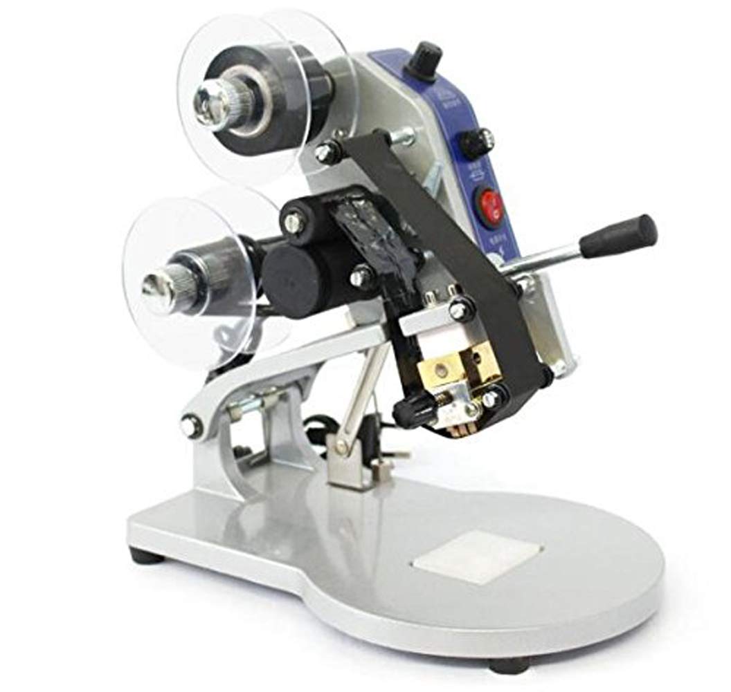 DY-8 Hot Stamp Date Coding Machine - 220V 60W Direct Thermal Label Printer with Date Ribbon for Food Packaging, Expiration Dating & Product Labeling - Industrial Grade Date Stamp Equipment for Manufacturing & Logistics