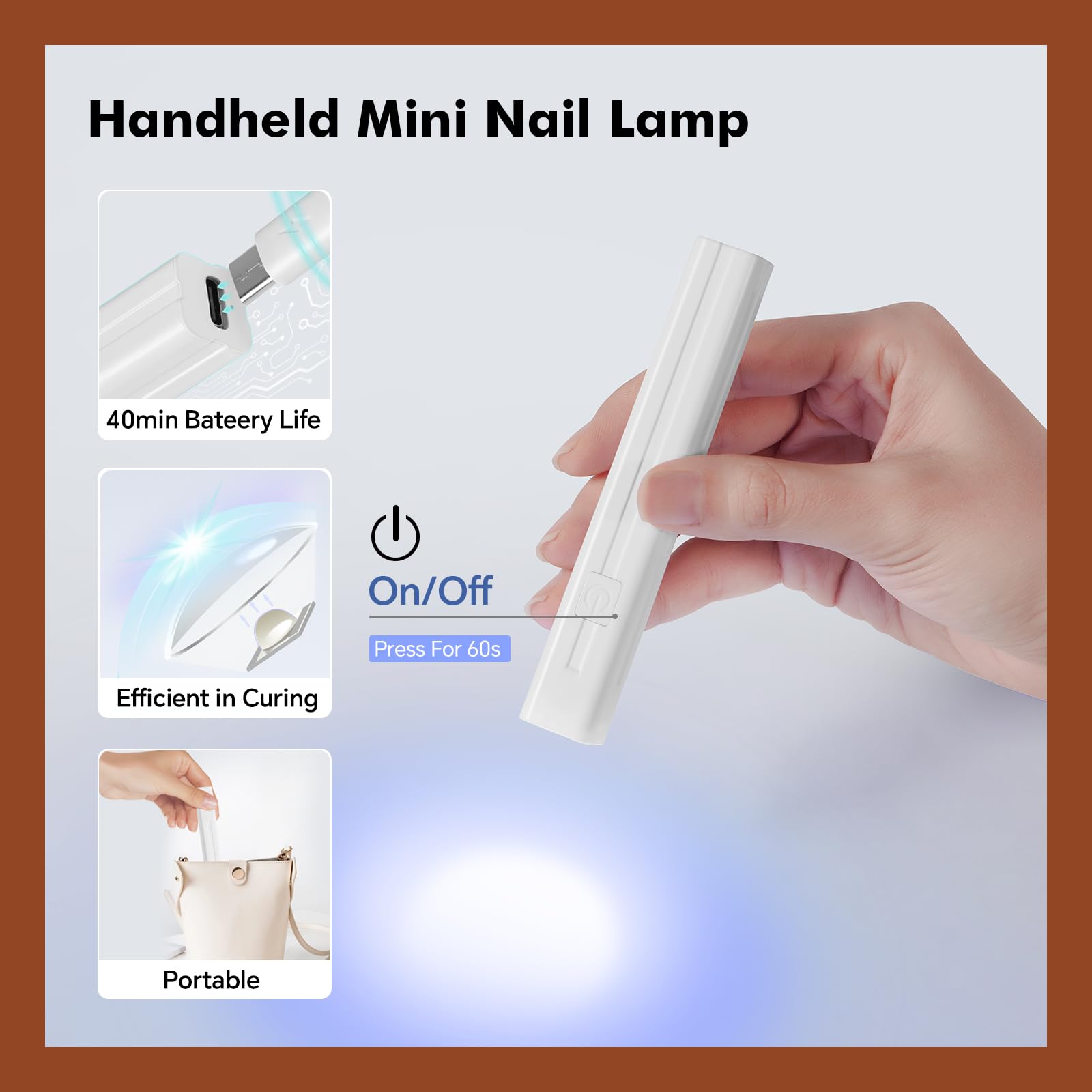 6 Colors Fall Gel Nail Polish Kit with UV Light - Orange, Brown, Red, Black Soak Off Gel Polish Set & Nail Lamp for DIY Manicure | Perfect for Autumn Winter Nail Art, Home Use & Gift for Women Girls