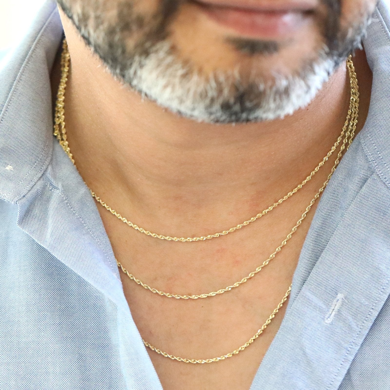 10k Yellow Gold Classic Rope Chain Necklace for Women - Elegant Layering Jewelry for Everyday Wear, Date Nights & Special Occasions