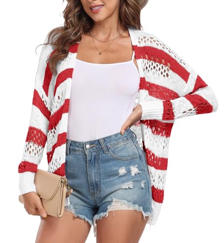 White Red Striped