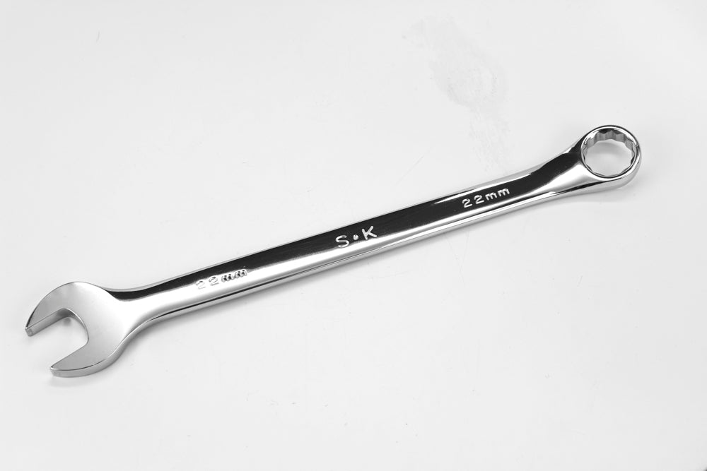22mm 12-Point Metric Long Combination Chrome Wrench - Professional Grade Tool for Automotive Repair & Industrial Maintenance