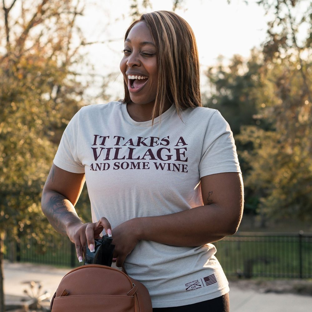 Women's It Takes A Village Boyfriend Fit T-Shirt - Soft Cotton Relaxed Fit Tee for Casual Wear & Everyday Comfort | Perfect for Outings, Lounging & Weekend Style