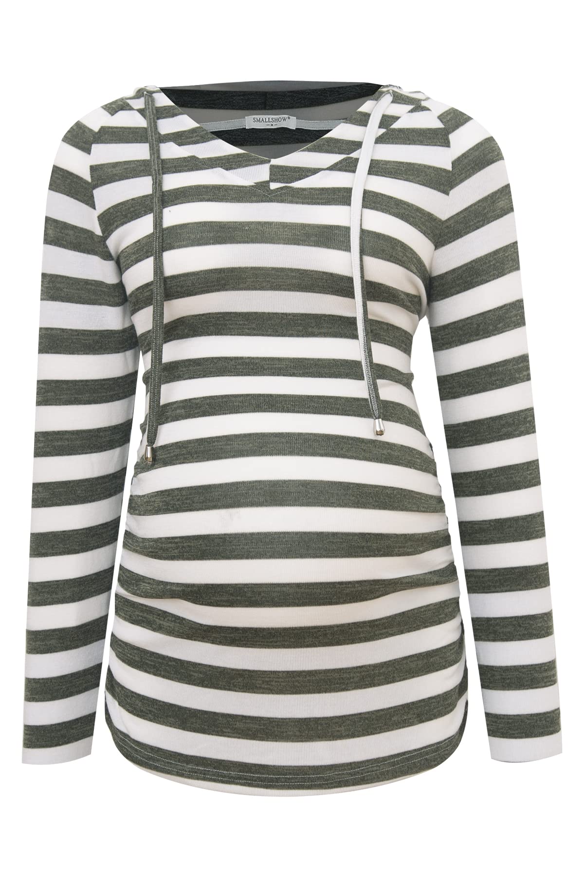 Smallshow Women's Maternity Sweater Hoodie - Soft Long Sleeve Pregnancy Shirt & Nursing Top for Comfortable Maternity Wear | Perfect for Pregnancy, Nursing, and Everyday Casual Outfits