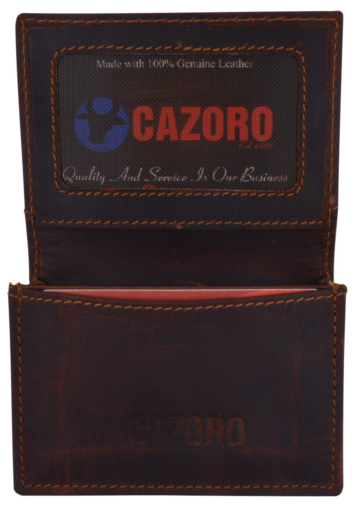 Premium RFID Blocking Vintage Leather Men's Expandable Credit Card Holder - Slim ID Wallet for Travel, Business & Everyday Use