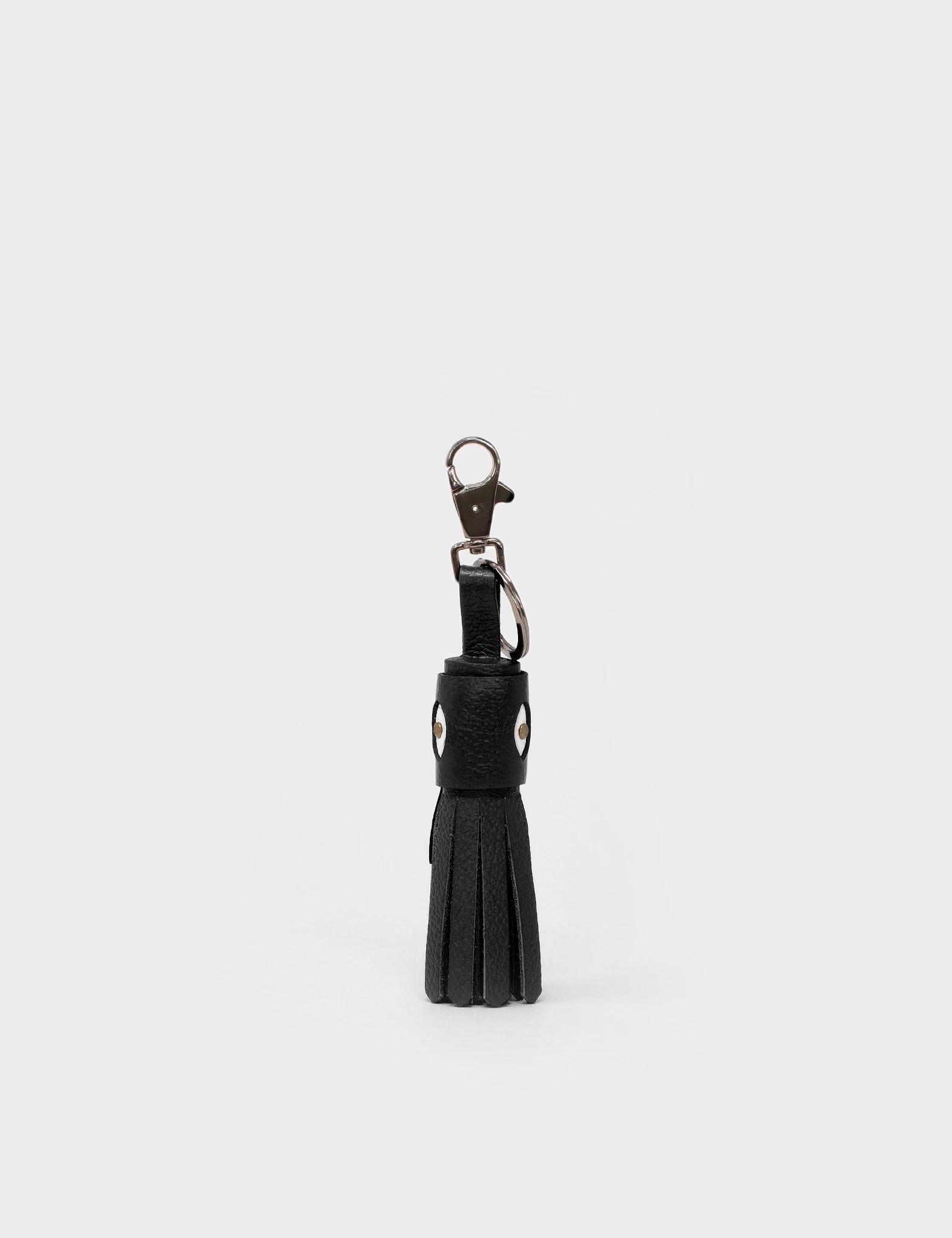 Callie Marie Hue Charm Black Leather Keychain - Stylish & Durable Key Holder for Women, Perfect for Everyday Use, Gifts, and Travel Accessories