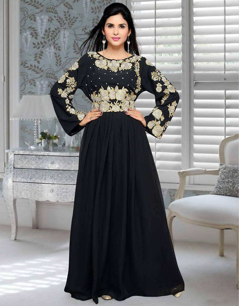 Elegant Muslim Abaya Kaftan for Women - Modest Islamic Dress for Prayer, Eid & Special Occasions