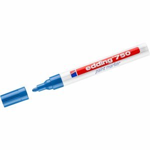 Edding 750 Paint Marker Set - 10 Pack Blue & White Paint Markers (2mm & 4mm Tip) for DIY, Crafts, Signage & Industrial Marking