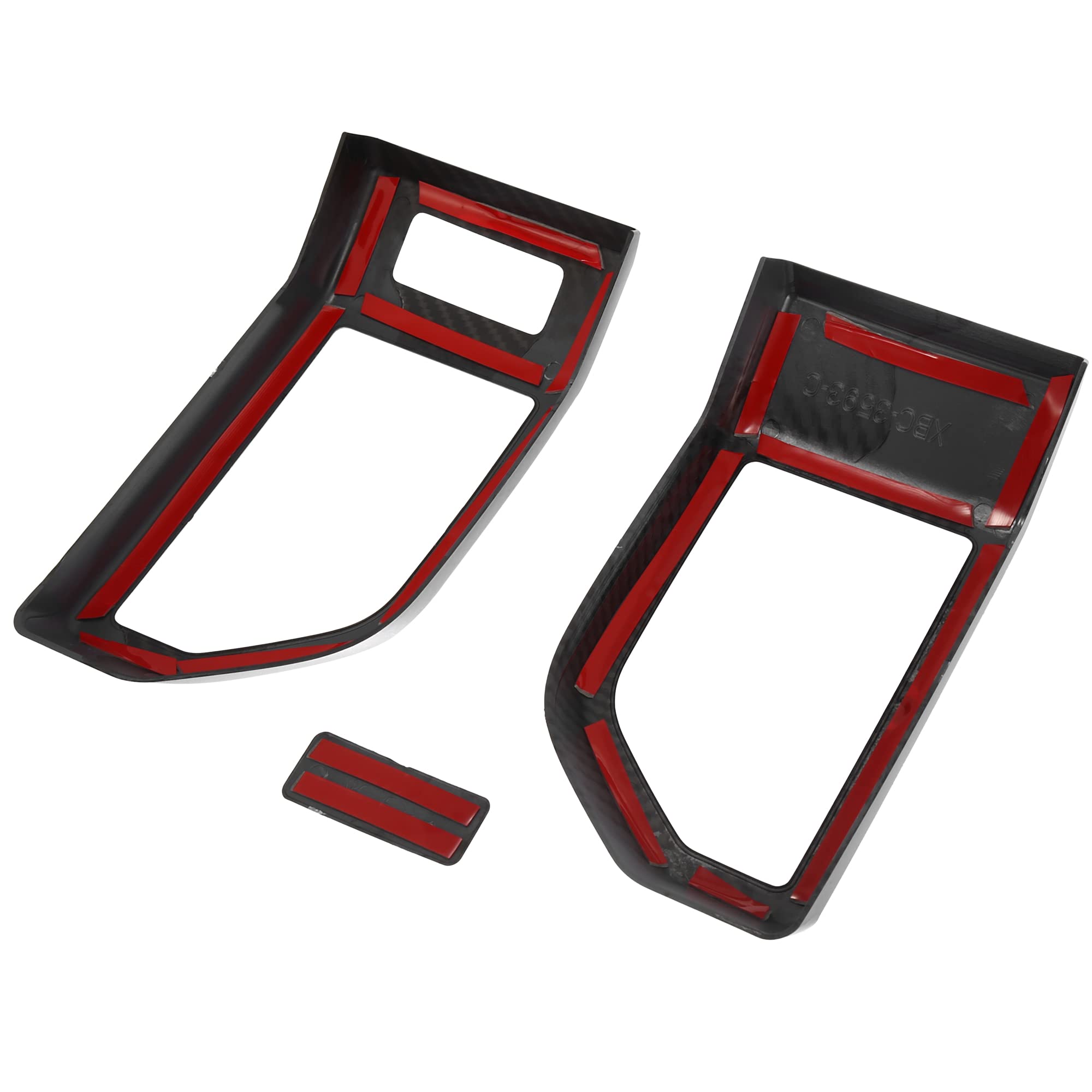 Carbon Fiber Dashboard Vent Covers for Ford F150 (2015-2020) - 3pcs AC Outlet Trim Set - Black Interior Upgrade Accessories for Truck Customization & Stylish Protection