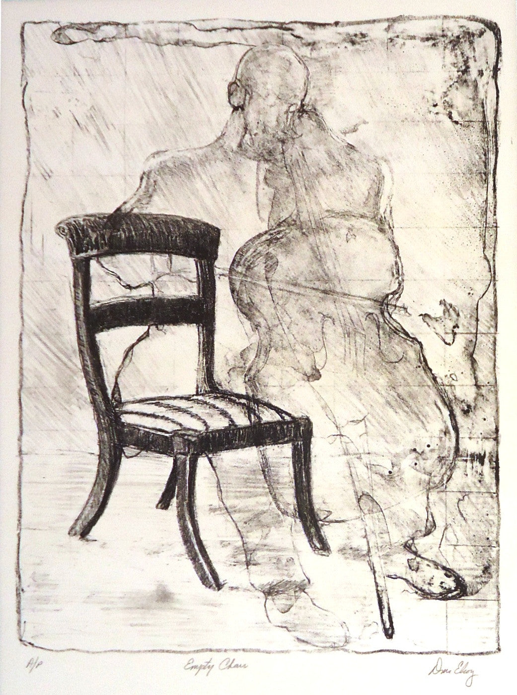 Dan McElroy: Empty Chair - Thought-Provoking Art Print for Home & Office Decor | Perfect for Living Rooms, Galleries, and Creative Spaces