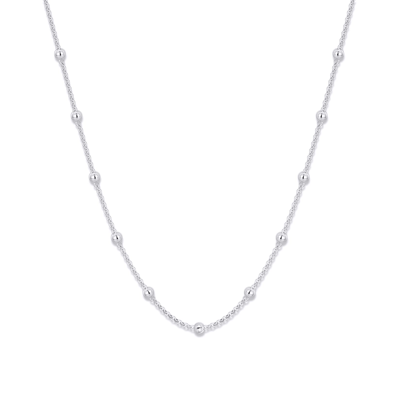 14K Gold Bead Choker Necklace for Women - 3mm Ball Chain, 15-18 Inch Adjustable, Elegant Layering Jewelry Gift for Her - Perfect for Weddings, Parties & Everyday Wear