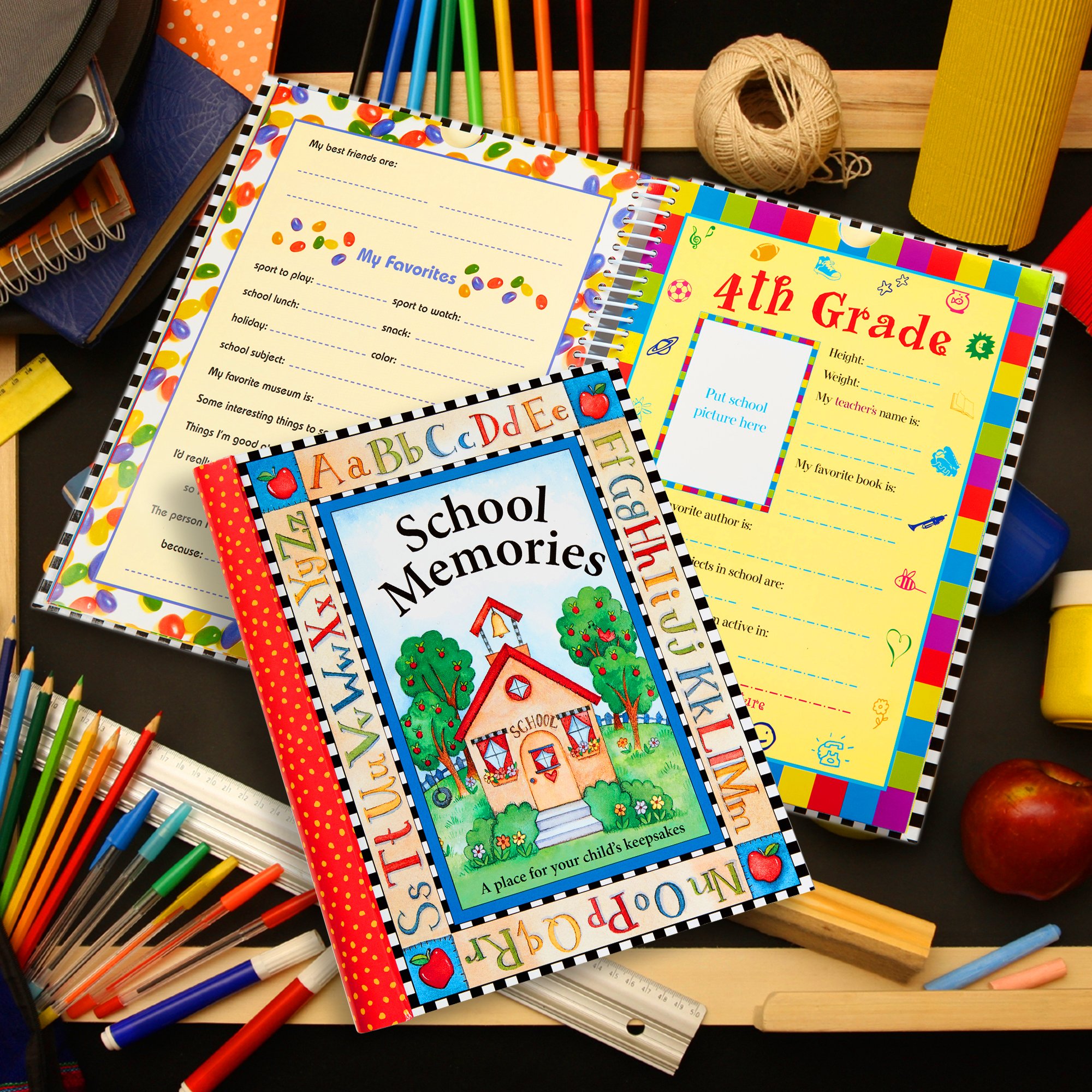 Premium School Memory Scrapbook Album - Preserve Photos & Mementos from Preschool to 12th Grade | Perfect for Graduation Gifts, Yearbook Alternatives & Childhood Keepsakes