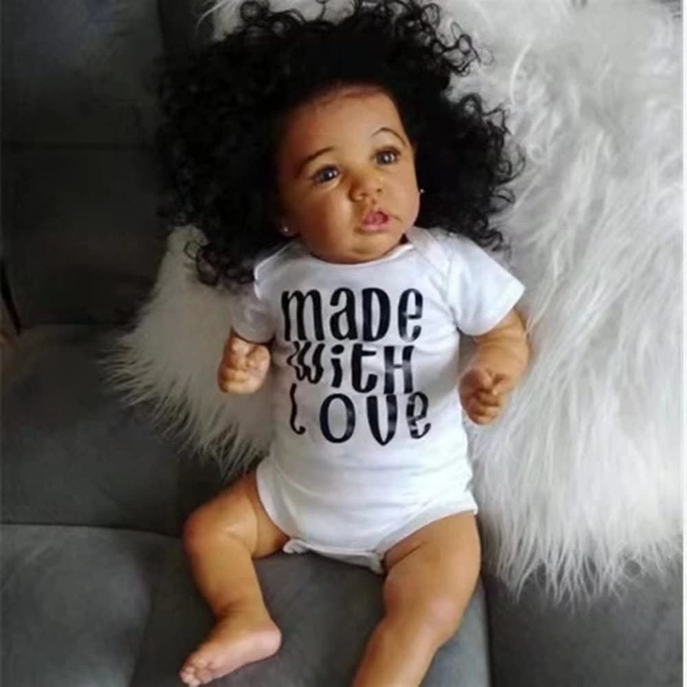 Reborn Baby Dolls - Lifelike Black Girl Toddler Doll 22