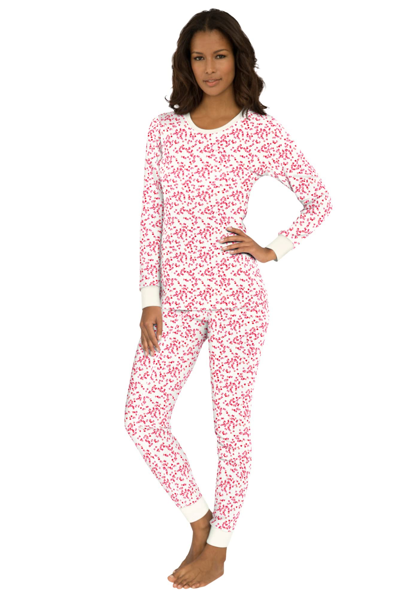 Women's Plus Size Thermal Waffle Long Sleeve Shirt - Soft Warm Winter Base Layer Top for Cold Weather - Perfect for Layering, Outdoor Activities & Cozy Indoor Wear