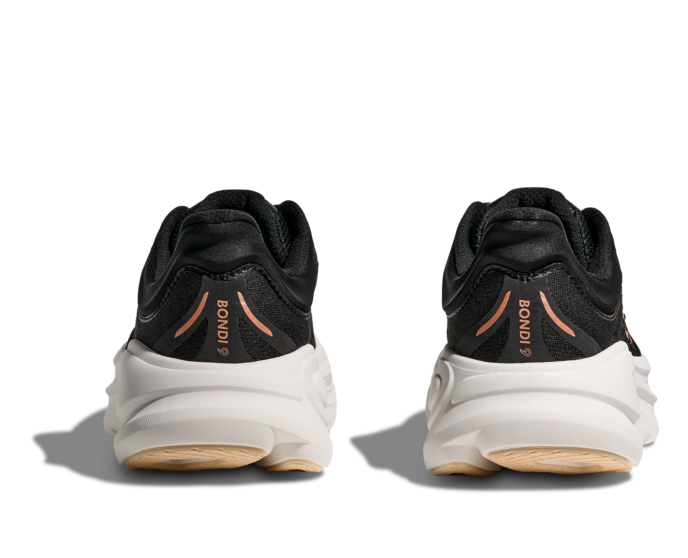 Hoka Women's Bondi 9 Running Shoes - Breathable BRGL Black/Rose Gold for Road Running, Walking & Comfortable All-Day Wear