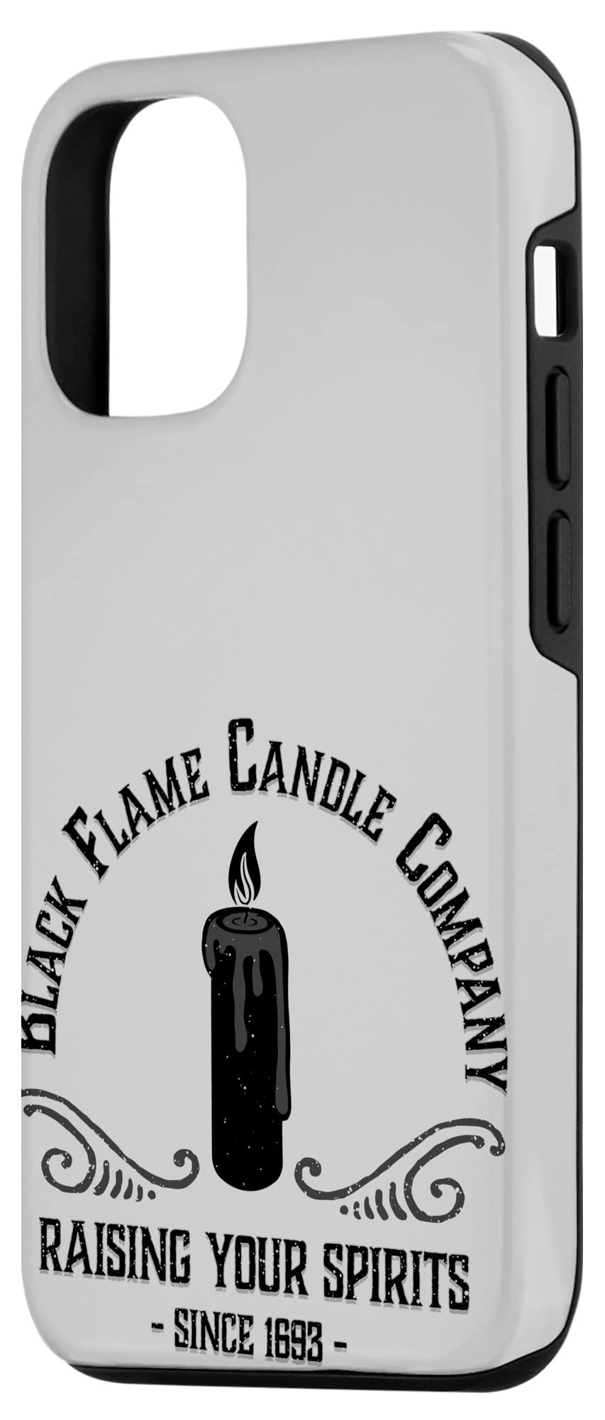 iPhone 12/12 Pro Case - Premium Black Flame Design | Commemorating Candle Company Since 1693 | Perfect for Daily Protection & Stylish Look | Ideal for Work, Travel & Special Occasions