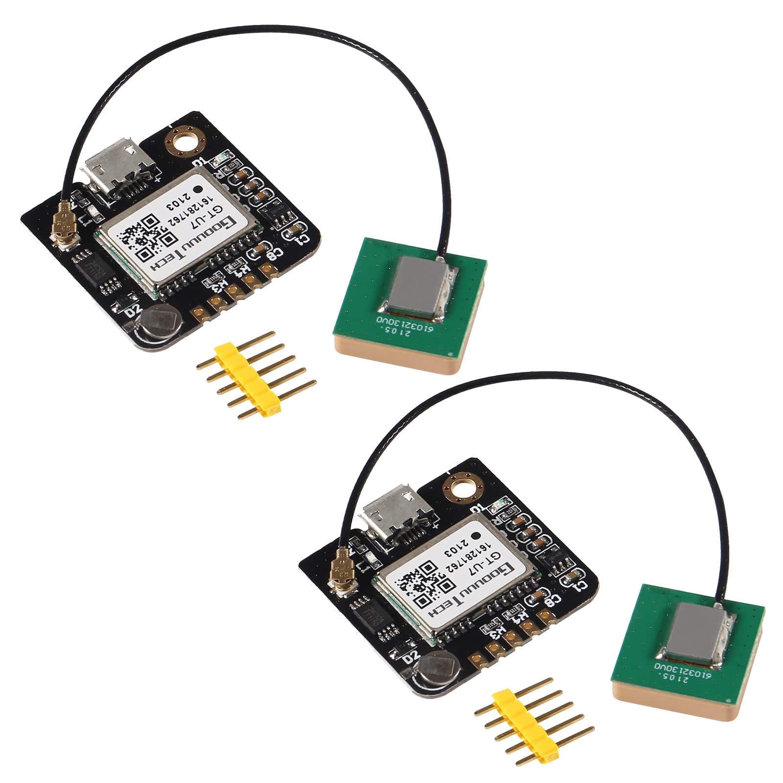 2PCS GT-U7 High Sensitivity GPS Module with NEO-6M Compatibility - Precise Satellite Navigation for Vehicles, STM32, 51 MCU - Perfect for Car Tracking, Fleet Management & DIY Electronics Projects