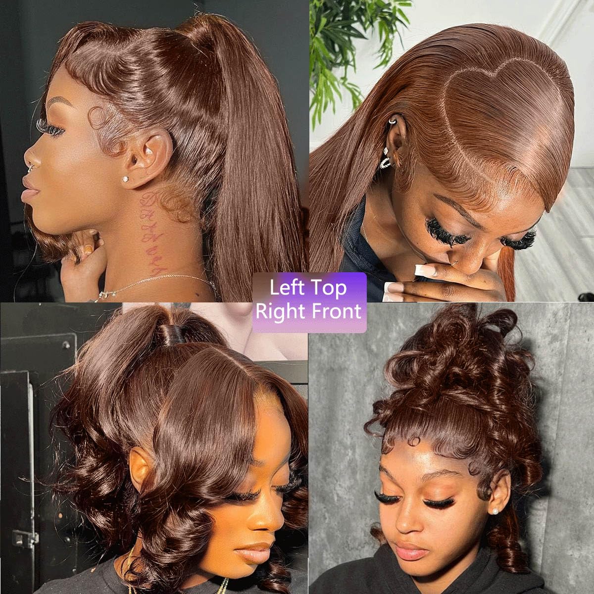 30 Inch Chocolate Brown Human Hair Lace Front Wig - 360 HD Transparent Lace, Pre-Plucked, 200% Density, Body Wave for Natural Look | Perfect for Cosplay, Daily Wear, and Special Occasions