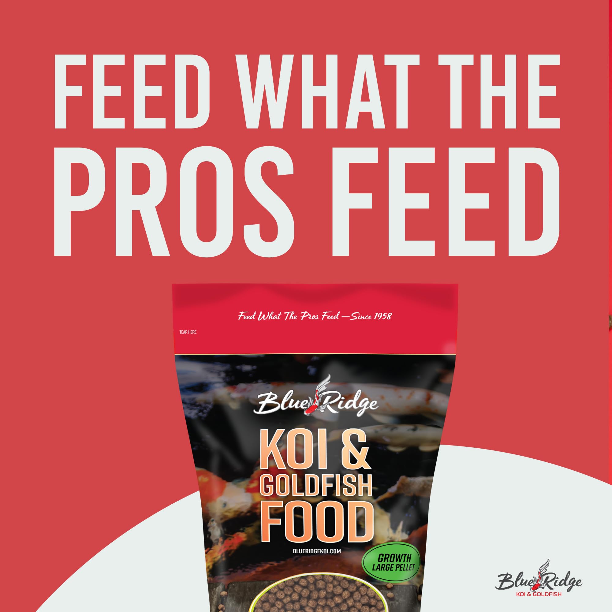 Premium Koi Fish Food 2lb - Large Growth Formula for Ponds | Floating Pellets for Fall & Winter Feeding