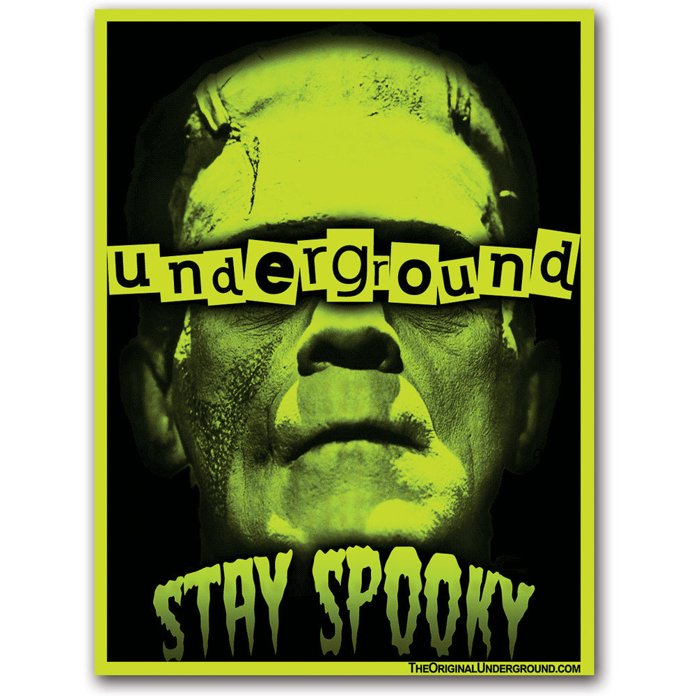 Frankenstein Stay Spooky Sticker - Halloween Decals for Laptops, Water Bottles & DIY Crafts - Cute Spooky Season Decorations