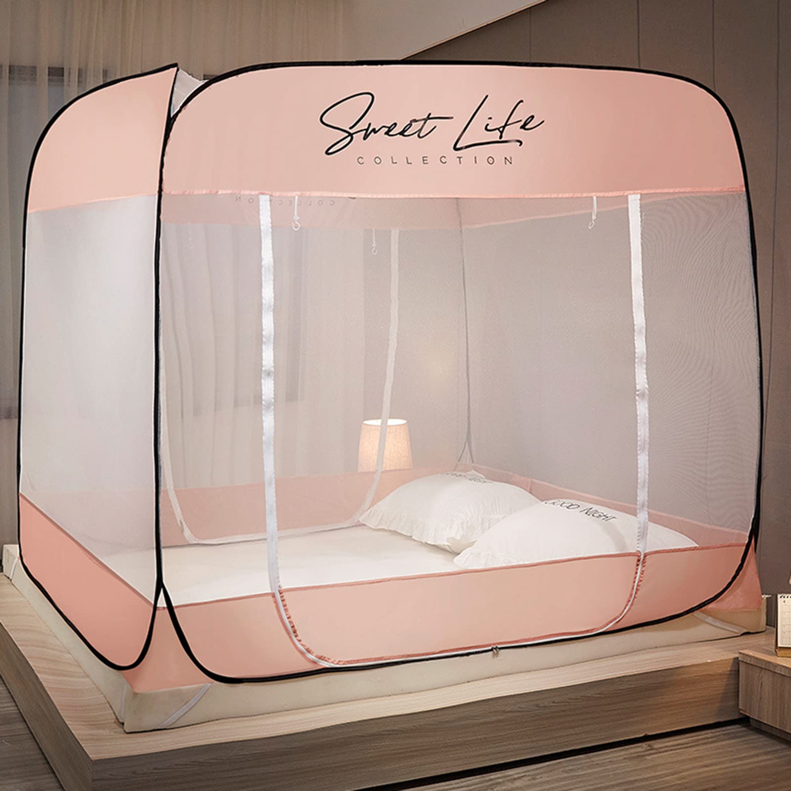Breathable Mosquito Net Canopy for King/Queen/Full Size Beds - Premium Mosquito Tent for Adults, Camping & Home Use - Durable Bed Mosquito Netting for Indoor & Outdoor Protection
