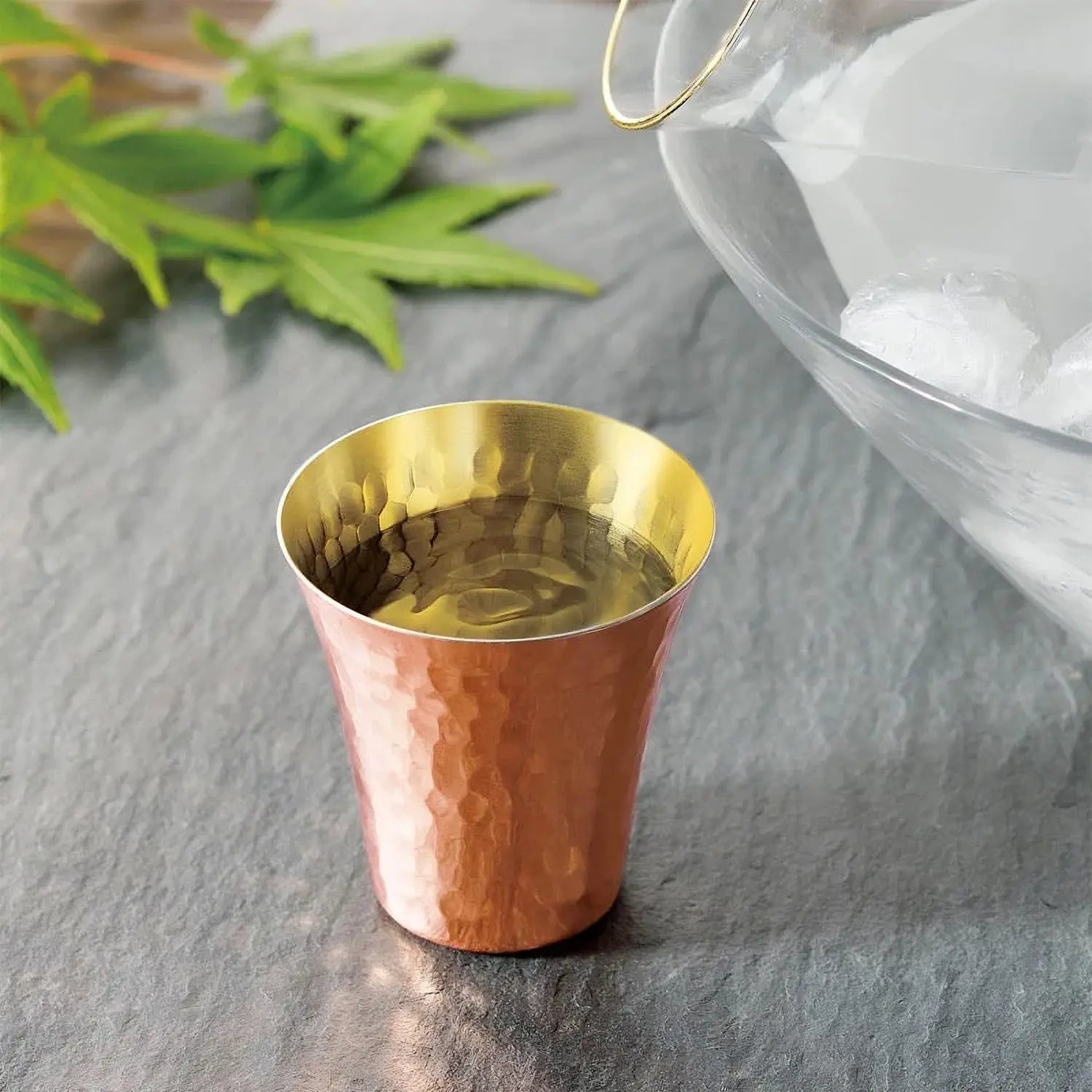 Asahi Copper Cold Sake Cup Set - 65ml (2 Pieces) - Japanese Style Drinking Cups for Sake, Whiskey & Cocktails - Perfect for Home Bar, Parties & Gift Giving