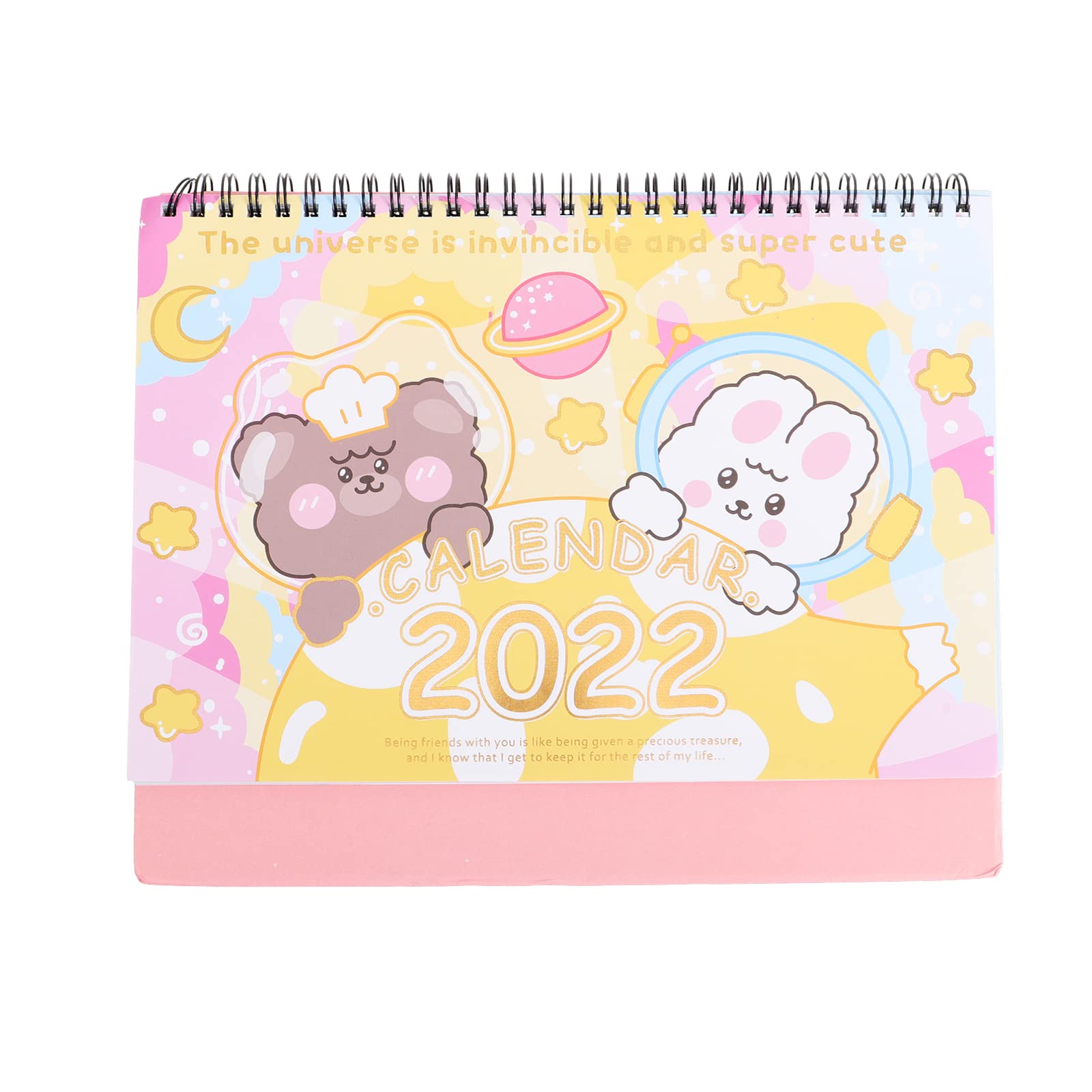 LIOOBO 2022 Cartoon Table Calendar - Cute New Year Desk Calendar for Home & Office Decor | Perfect for Planning, Gifting & Holiday Decoration