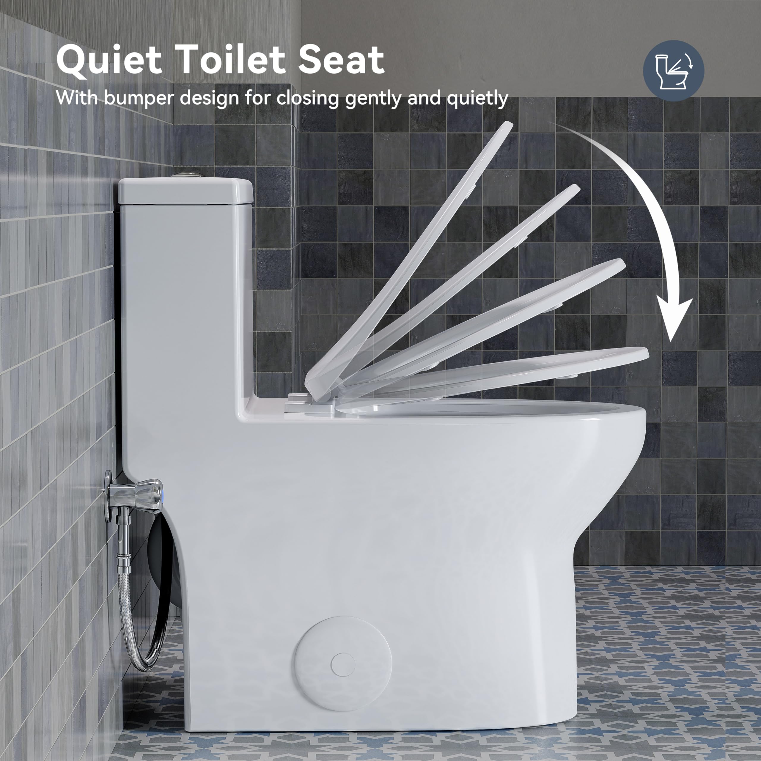 HOROW T0350W ADA Compliant One Piece Toilet - 17