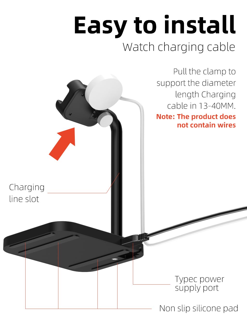 AODUKE 2-in-1 Wireless Charger Stand for Samsung Galaxy Watch & Google Pixel - Compatible with Huawei GT, Garmin, Fossil, Fitbit, Skagen, Michael Kors Smartwatches | Fast Charging Dock for Desk, Nightstand & Office Use