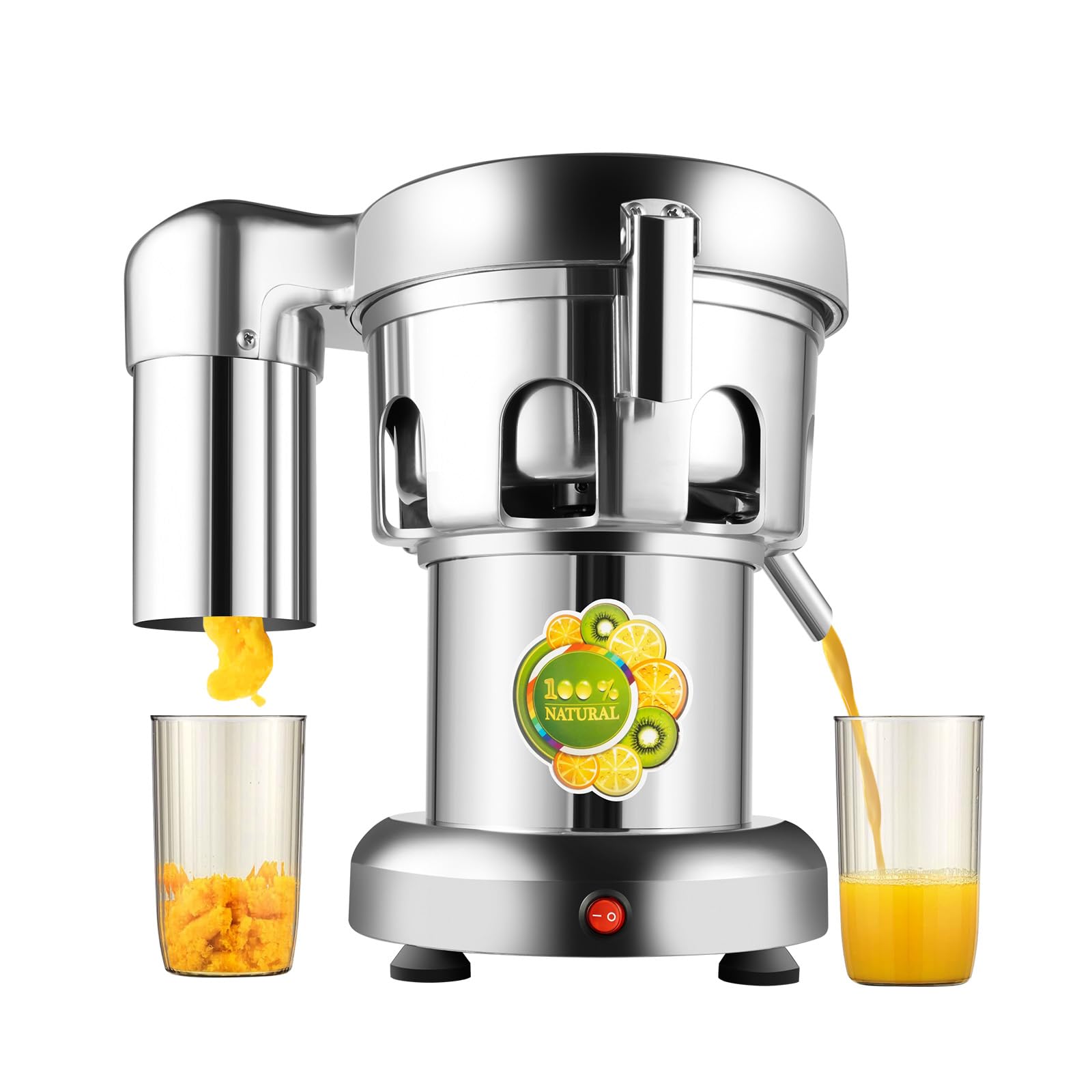 Commercial Heavy Duty 370W Electric Fruit and Vegetable Juice Extractor - Centrifugal Juicer Machine for Home & Restaurant Use - Perfect for Smoothies, Detox Drinks, and Healthy Juicing